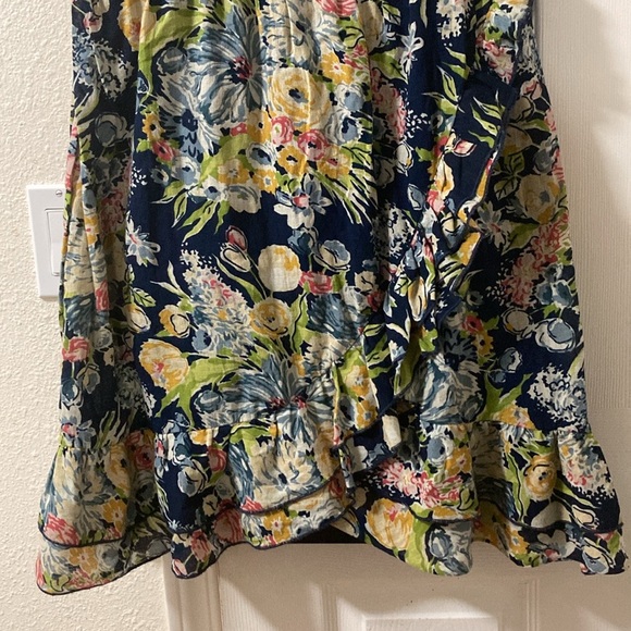 Old Navy Floral Print Midi  Drees Sleeveles Multicolor V Neck Sz XL - Picture 5 of 16